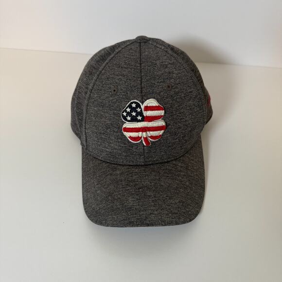 Black Clover Hat Cap Gray L/XL Baseball Hat Golf Cap USA Flag Clover America - Picture 2 of 8